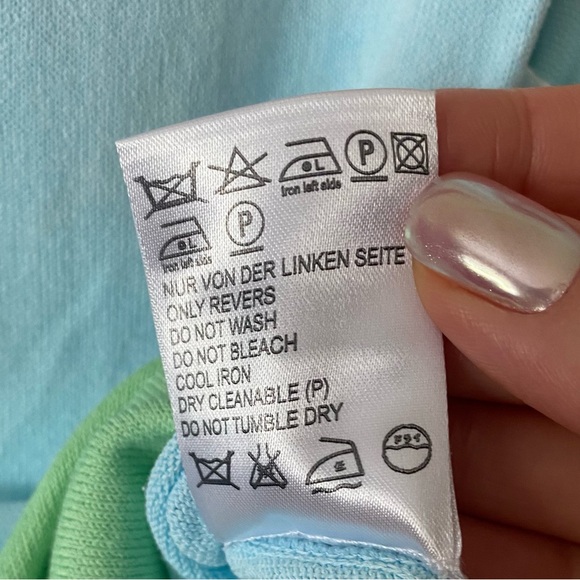 Escada Sleeveless Multicolor Top Size 34 Green Blue White Knit Elegant Summer - Picture 5 of 7